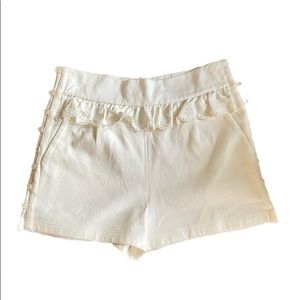 Chloé High Waisted Lace Shorts
